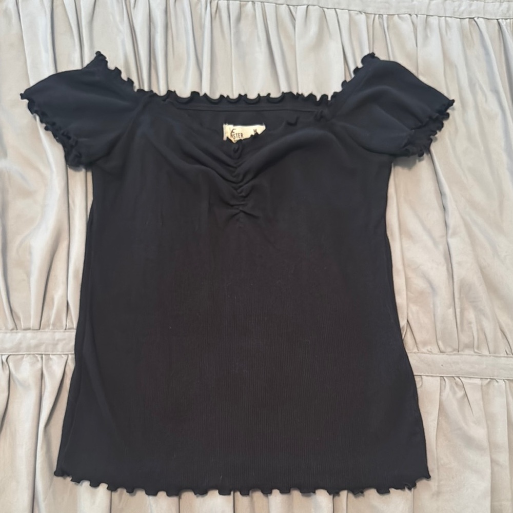 Hollister Black Off-Shoulder Top